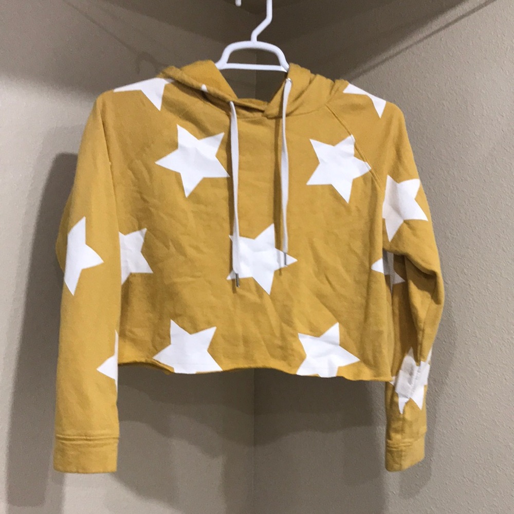 Love, Peace and Lazy Days crop hoodie. size L